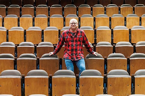 MIKE DEAL / FREE PRESS
The Gas Station Theatre Executive Director Nick Kowalchuk in the newly renovated theatre seats.
Reporter: Conrad Sweatman
241016 - Wednesday, October 16, 2024.