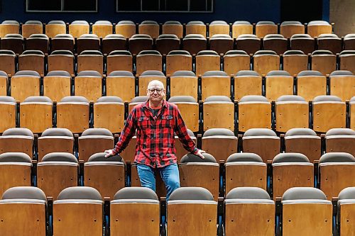 MIKE DEAL / FREE PRESS
The Gas Station Theatre Executive Director Nick Kowalchuk in the newly renovated theatre seats.
Reporter: Conrad Sweatman
241016 - Wednesday, October 16, 2024.