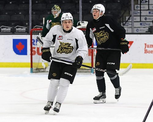 Raiden Zacharias had two goals and seven assists in eight games with the Melville Millionaires of the Saskatchewan Junior Hockey League before receiving a call from the Brandon Wheat Kings. (Perry Bergson/The Brandon Sun)
Oct. 18, 2024