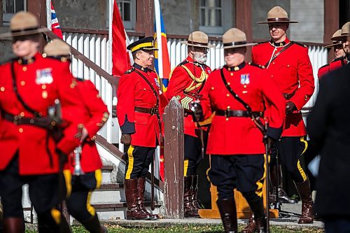 MIKAELA MACKENZIE / FREE PRESS
	
Scott McMurchy, new commanding officer of the Manitoba RCMP, watches the parade march past during the Manitoba RCMP ceremonial transfer of command from Rob Hill to Scott McMurchy at Lower Fort Garry National Historic Site on Thursday, Oct. 17, 2024.

Standup.
Winnipeg Free Press 2024