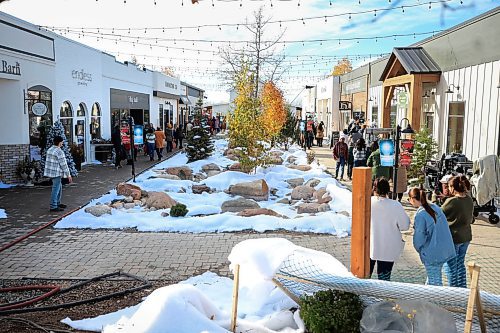 Ruth Bonneville / Free Press

Standup -Hallmark Christmas movie

Hallmark film crews create a Christmas scene by spraying white foam on the grounds  to resemble snow in the Village at Pine Ridge Hollow Monday.  

The scene was a flurry of activity with actors, film crews and a large group of extras all dressed in coats and scarfs acting as shoppers in the Christmas market.  

The television movie starting fill-in in early October and is currently entitled &quot;Following Yonder Star&quot;.

 
Oct 21st , 2023
