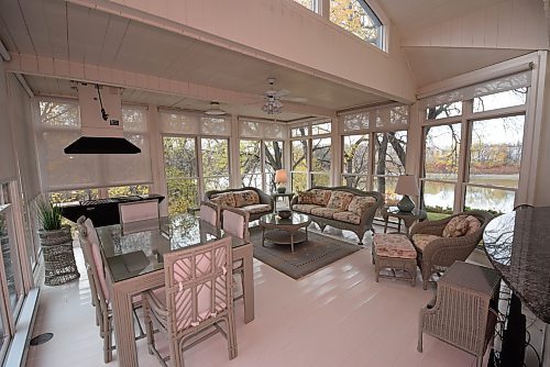 Todd Lewys / Free Press
Tucked away behind the kitchen in the original home, another three-season sunroom was angled perfectly to capture the gorgeous river view.