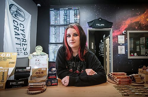 JOHN WOODS / FREE PRESS
Dawn Le Sage, inventory manager at Star Buds Cannabis Co., is photographed at their Portage Avenue location Tuesday, October 22, 2024. Star Buds and many other cannabis shops have been hit by thieves recently. 

Reporter: tyler