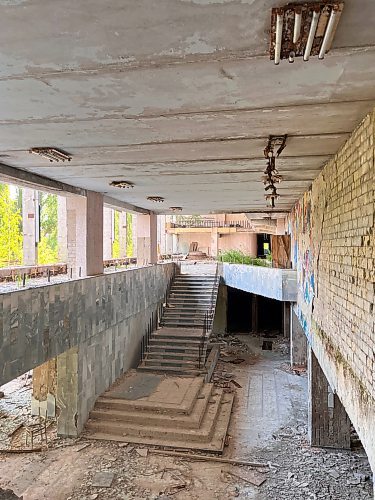 MELISSA MARTIN / FREE PRESS

Prypiat's Palace of Culture was once beautiful, with a sunny second-floor atrium, parquet wooden floors and beautiful painted murals. 

Chornobyl feature - Melissa Martin