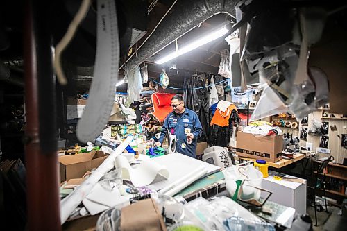 MIKAELA MACKENZIE / FREE PRESS
	
Roy Liang, the maker behind Winnipeg North of Fargo, in his basement workshop space on Tuesday, Oct. 22, 2024.

For Eva Wasney story.
Winnipeg Free Press 2024