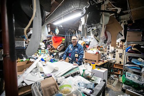 MIKAELA MACKENZIE / FREE PRESS
	
Roy Liang, the maker behind Winnipeg North of Fargo, in his basement workshop space on Tuesday, Oct. 22, 2024.

For Eva Wasney story.
Winnipeg Free Press 2024