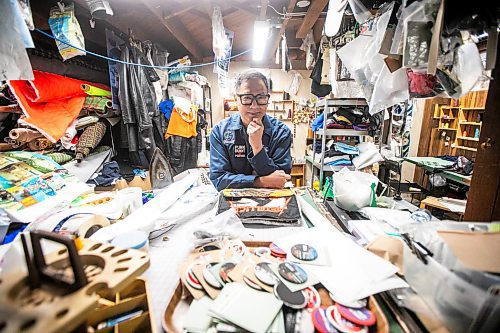 MIKAELA MACKENZIE / FREE PRESS
	
Roy Liang, the maker behind Winnipeg North of Fargo, in his basement workshop space on Tuesday, Oct. 22, 2024.

For Eva Wasney story.
Winnipeg Free Press 2024