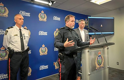 Ruth Bonneville / Free Press

Local - WPS Dangerous Driving 

Sgt. Paul Deacon of the Winnipeg Police Service's Traffic Division speaks to the media at presser at WPS HQ Wednesday. 

The Winnipeg Police Service hold a news conference at WPS Headquarters with Divisional Commander Max Waddell speaking about Project Stunt Driving.  

The presser was to inform the media about a project targeting dangerous driving and vehicle related complaints from citizens in Winnipeg. 65 Provincial Offence Notices were issued as a result of this project. 

With him at the presser was Sgt. Paul Deacon of the Winnipeg Police Service's Traffic Division and City Councillor Evan Duncan for Charleswood, Tuxedo and Westwood, speaking about complaints from residents. 



Oct 23rd, , 2024
