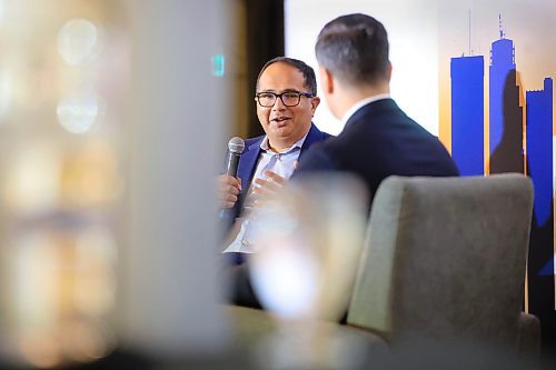 Ruth Bonneville / Free Press


Biz Chamber luncheon 

Chamber Board Chair Kevin Selch hosts Dharmesh Gandhi, partner at EY, 
 for a fireside chat providing insights to their business success during luncheon at RBC Convention Centre Wednesday. 

See Martin Cash story

Oct 23rd, , 2024
