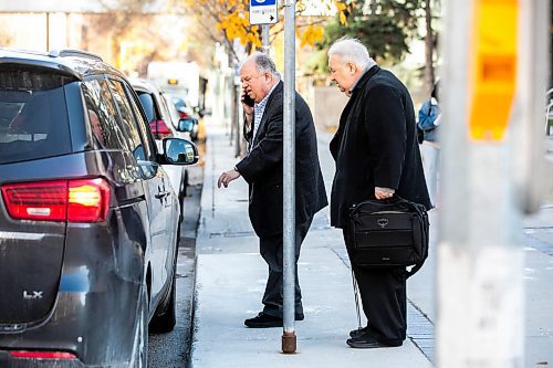 MIKAELA MACKENZIE / FREE PRESS
	
Sandy and Robert Shindleman, president and executive vice president of Shindico, leave the law courts on Wednesday, Oct. 23, 2024.

For Dan story.
Winnipeg Free Press 2024