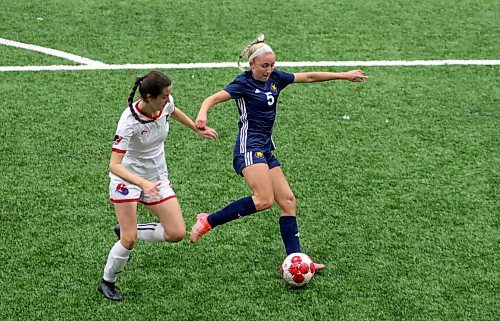 Brandon's Brogan Henry was named player of the game after scoring twice against St. Boniface. (Thomas Friesen/The Brandon Sun)