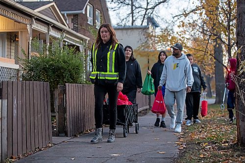 BROOK JONES/FREE PRESS
Sabu's Cubs are celebrating their first year anniversary and are pictured on the their weekly community walk in North Point Douglas in Winnipeg, Man., Wednesday, Oct. 23, 2024.