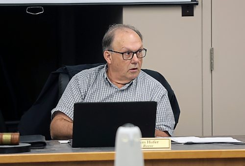 At a special council meeting on Thursday afternoon, RM of Cornwallis Reeve Sam Hofer called on Coun. Shane Drohan (Ward 1) and interim CAO Holly Krysko to resign for comments made at another council meeting last week about a police officer shooting members of the audience. (Colin Slark/The Brandon Sun)