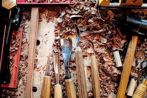 MIKAELA MACKENZIE / FREE PRESS
	
Scott Senior&#x573; tools on his workshop work bench on Friday, Oct. 25, 2024.

For AV story.
Winnipeg Free Press 2024