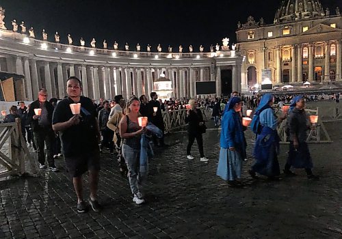 JOHN LONGHURST / FREE PRESS

Pilgrims in St. Peter's Square after the final night of the Synod on Synodality.