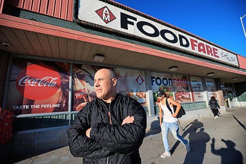 Ruth Bonneville / Free Press

Local. Food Fare

Photo of Tarik Zeid co-owner of  Food Fare  on Portage Ave. at Arlington Street, outside the store.  On the sidewalk behind him there is still markings of graffiti on the ground that they tried to wash away.  

Note: sent fpphoto video sent to me  by Zeid of graffiti.  

See story by Chris

Oct 28th, , 2024
