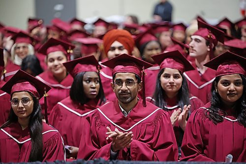 Assiniboine College graduates take part in their graduation ceremony at the Keystone Centre on Wednesday. According to the college, more than 800 graduates from 37 programs were part of the fall graduation. (Photos by Tim Smith/The Brandon Sun)