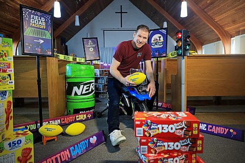 Ruth Bonneville / Free Press

LOCAL - Light up the Night,  Halloween alternative at Springfield Heights Mennonite Church

Photo of Pastor Graham Hunt, with Church of the Rock (Bronx Park located at Springfield Heights Mennonite Church.  Pastor Hunt and his staff are busy preparing for hundreds of kids to enjoy a fun evening of games, races and candy at their Light up the Night &#x4b4;rick-or-treat&#x4e0;alternative party.

Subject: Some parents have foregone traditional trick-or-treating in favour of safer alternatives amid crime and tainted candy. An indoor trick or treating event is being held at the Springfield Heights Mennonite Church tomorrow evening with candy, games, lazer tag and prizes. Pastor Graham Hunt said the event sees about 300 kids annually. Hunt says parents are relieved they can take their kids.

Reporter: Nicole Buffie

Oct 30th, , 2024
