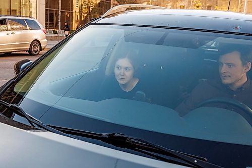 Madison Biluk, 29, leaves the Winnipeg Law Courts building after pleading guilty on Wednesday afternoon. (Mike Deal/Winnipeg Free Press)