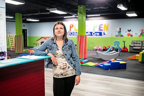 MIKAELA MACKENZIE / FREE PRESS
	
Rebecca Rands, owner of The Play Pen (an indoor soft play gym for early years kids which is closing next month due to insurmountable debt), in Winnipeg on Thursday, Oct. 31, 2024.

For Gabby story.
Winnipeg Free Press 2024