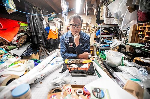 MIKAELA MACKENZIE / FREE PRESS
	
Roy Liang, the maker behind Winnipeg North of Fargo, in his basement workshop space on Tuesday, Oct. 22, 2024.

For Eva Wasney story.
Winnipeg Free Press 2024