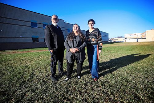 Ruth Bonneville / Free Press

LOCAL - learning lodge

Photo of Children of the Earth High School prinicipal Jen Donachuk (jeans), Niji Mahkwa principal Reuben Boulette and Connie West-Buck, cultural support teacher at Children of the Earth High School

Principal Reuben Boulette said Anishinaabe people want to share their ways (with Indigenous and non-Indigenous students and families). MAGGIE


FRONT AND CENTRE: Children of the Earth is building a &quot;learning lodge&quot; in its backyard to be shared with Niji Mahkwa School. The Winnipeg School Division has grappled with limited space to do land-based learning compared to its counterparts with access to space outside city limits. The lodge will serve as a site for cultural teachings, events and celebrations. It is slated to be made &quot;the traditional way&quot; with willow and a fire-proof tarp. We're looking at land-based learning across the city at-large and how its growing in the public school system. 



Oct 30th, , 2024
