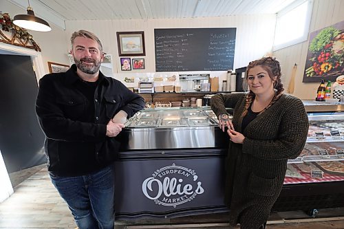 Ollie's European Market owners Steffen Spiess (left) and Kendra Rudneski (Abiola Odutola/The Brandon Sun)