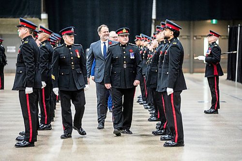 MIKAELA MACKENZIE / FREE PRESS
	
Acting police chief Gene Bowers and other dignitaries inspect the graduating class at the graduation ceremony for the Winnipeg Police Service recruit class 170 at the RBC Convention Centre in Winnipeg on Friday, Nov. 1, 2024.

Standup.
Winnipeg Free Press 2024