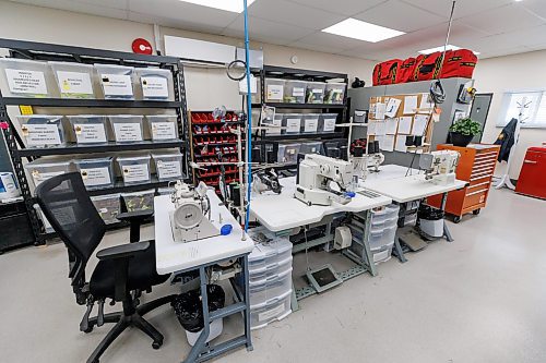 MIKE DEAL / FREE PRESS
The PPE repair room where industrial sewing machines are used to fix all kinds of gear.
A tour inside the PPE cleaning and maintenance department. After crews fight a fire all of their protective gear is bagged and sent to be cleaned at this single location to help reduce possible transmission of hazardous materials.
Terry Duguid, MP for Winnipeg South and Parliamentary Secretary to the Prime Minister and Special Advisor for Water, talks about the National Framework on Cancers Linked to Firefighting during a press conference at the Winnipeg Fire Paramedic Service Academy (2546 McPhillips St.) Friday morning. Tom Bilous, President, UFFW and Kevin Lamoureux, MP for Winnipeg North were also on hand to speak to the media.
Reporter: Erik Pindera 
241101 - Friday, November 01, 2024.