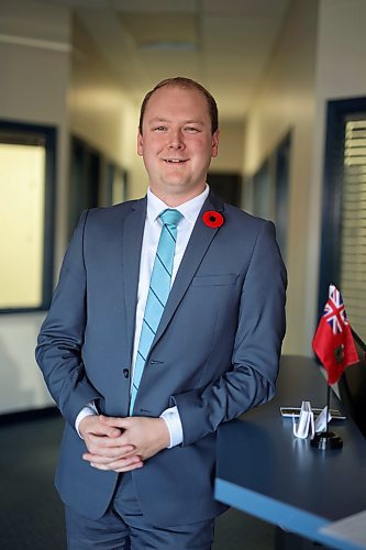 22102024
Spruce Woods MLA Grant Jackson at his constituency office on 18th Street in Brandon on Friday. 
(Tim Smith/The Brandon Sun)