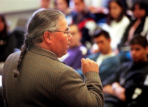 PHIL HOSSACK/WINNIPEG FREE PRESS Justice Murray Sinclair @ Sisler High School Friday......See Mia's story.