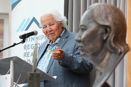 RUTH BONNEVILLE / WINNIPEG FREE PRESS



BIZ - Murray Sinclair bust unveiling 



Photo of Murray Sinclair speaks to the audience during unveiling ceremony.  



The Honourable Murray Sinclair is honoured by the Winnipeg Regional Real Estate Board, colleagues, friends and family with the unveiling of a bronze bust at a special ceremony held at The Assiniboine Park Pavilion on Wednesday. 



The bust will be mounted on Friday at a separate ceremony at the Citizens Hall of Fame at Assiniboine Park, Citizens Hall of Fame at Assiniboine Park.



See story.



Sept 14th,  2022