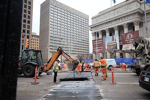 Ruth Bonneville / Free Press

Standup - Portage and Main Street work

Work crews maneuver around traffic to do major street work on Main Street just south of Portage Ave. Monday morning.  

It is not confirmed if this work is part of the beginning work to reopen the intersection of Portage and Main Street to pedestrians which is scheduled to begin in November. 

Nov 4th,  2024
