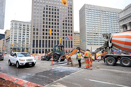 Ruth Bonneville / Free Press

Standup - Portage and Main Street work

Work crews maneuver around traffic to do major street work on Main Street just south of Portage Ave. Monday morning.  

It is not confirmed if this work is part of the beginning work to reopen the intersection of Portage and Main Street to pedestrians which is scheduled to begin in November. 

Nov 4th,  2024
