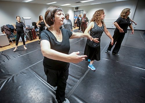 JOHN WOODS / FREE PRESS
Tamar Barr and other members of Chai Folk Ensemble rehearse for their upcoming show November 9 at the Asper Jewish Centre Tuesday November 5, 2024. The show will feature performer past and present.

Reporter: ben