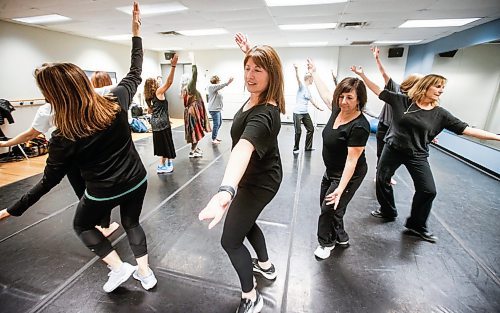 JOHN WOODS / FREE PRESS
Randi Berman and Tamar Barr, centre right, and other members of Chai Folk Ensemble rehearse for their upcoming show November 9 at the Asper Jewish Centre Tuesday November 5, 2024. The show will feature performer past and present.

Reporter: ben