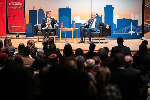MIKAELA MACKENZIE / FREE PRESS
	
Gary Doer speaks at a Winnipeg Chamber of Commerce event exploring the question, "How will the next president of the United States impact Winnipeggers?" at the Winnipeg Art Gallery on Wednesday, Nov. 6, 2024.

For Aaron story.
Winnipeg Free Press 2024