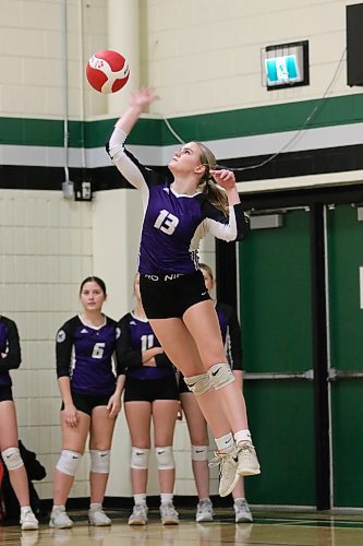 Vikings left side Hollie Brugger led her team with 10 kills. (Thomas Friesen/The Brandon Sun)