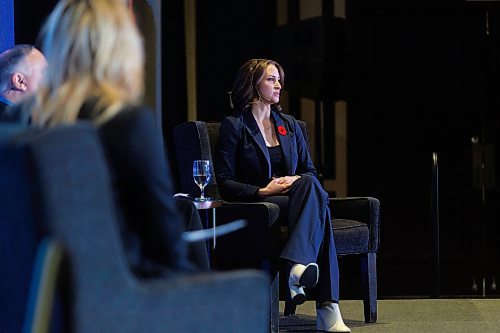 MIKE DEAL / FREE PRESS
Leanne Koroscil, Innovation Farms manager of EMILI, speaks at a session on advancing productivity on Canadian Smart Farms during EMILI&#x2019;s annual Agriculture Enlightened conference being held at the Fairmont Hotel.
EMILI is an industry-led non-profit that works collaboratively with producers, industry, and academia in an effort to grow a sustainable and economically resilient digital agriculture industry.
Reporter: Gabrielle Piche
241107 - Thursday, November 07, 2024.