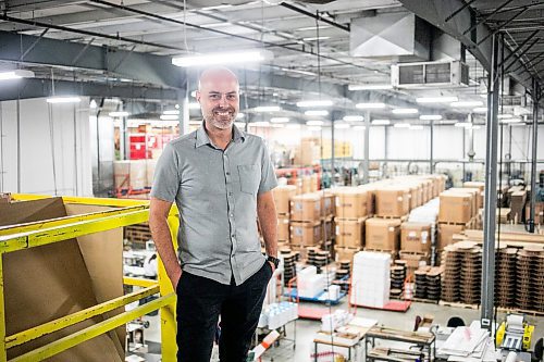 MIKAELA MACKENZIE / FREE PRESS
	
Gateway Group operations manager Rene DesJarlais in their manufacturing and bookbinding facility in Winnipeg on Thursday, Nov. 7, 2024.

For Aaron Epp story.
Winnipeg Free Press 2024