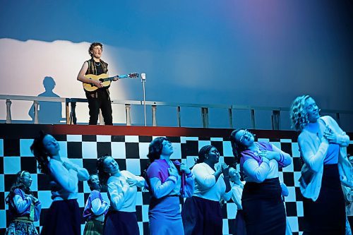 07112024
Young actors perform in Vincent Massey High School&#x2019;s presentation of Grease during a matinee performance for students at the Western Manitoba Centennial Auditorium on Thursday. The musical opened Thursday and runs until Saturday. 
(Tim Smith/The Brandon Sun)