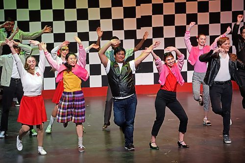 07112024
Cast members in Vincent Massey High School&#x2019;s presentation of Grease perform for students at the Western Manitoba Centennial Auditorium on Thursday afternoon. The musical opened Thursday and runs until Saturday. 
(Tim Smith/The Brandon Sun)