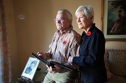 RUTH BONNEVILLE / FREE PRESS

LOCAL - WWll VET

Photo of  Gus Wasiuta's two children,  Steve Wasiuta (Gus' son) and Darlene Clark (Gus' daughter).

For Remembrance Day, a piece profiling a Ukrainian soldier who is related to a WWII veteran from Winnipeg.

The WWII veteran&#x573; name was Gus Wasiuta. He died a few years back, at the age of 98yrs.  These photos are of his family in Winnipeg who Melissa is interviewing.  

Group photos of the family in various groupings and his medals and such. (We will also have art from Ukraine of the soldier here, and submitted vintage photos of Gus.)

Melissa Martin story for Saturday's paper.

Names of everyone who is a direct descendant of his at this photo shoot.  Info from family contact. 

Me: Alyssa Rempel
My mom who Melissa talked to (Gus' daughter): Darlene Clark
Gus' son: Steve Wasiuta
Steves son/ Gus grandson: Cole Wasiuta
Steves daughter/ Gus grandaughter: Kylie Wasiuta


Nov 7th, 2024