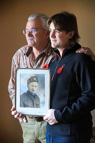 RUTH BONNEVILLE / FREE PRESS

LOCAL - WWll VET

Photo of  Gus Wasiuta's son and grandson, Steve and Cole Wasiuta.

For Remembrance Day, a piece profiling a Ukrainian soldier who is related to a WWII veteran from Winnipeg.

The WWII veteran&#x573; name was Gus Wasiuta. He died a few years back, at the age of 98yrs.  These photos are of his family in Winnipeg who Melissa is interviewing.  

Group photos of the family in various groupings and his medals and such. (We will also have art from Ukraine of the soldier here, and submitted vintage photos of Gus.)

Melissa Martin story for Saturday's paper.

Names of everyone who is a direct descendant of his at this photo shoot.  Info from family contact. 

Me: Alyssa Rempel
My mom who Melissa talked to (Gus' daughter): Darlene Clark
Gus' son: Steve Wasiuta
Steves son/ Gus grandson: Cole Wasiuta
Steves daughter/ Gus grandaughter: Kylie Wasiuta


Nov 7th, 2024