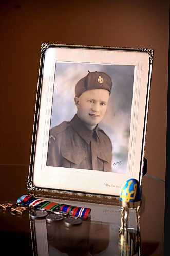 RUTH BONNEVILLE / FREE PRESS

LOCAL - WWll VET

For Remembrance Day, a piece profiling a Ukrainian soldier who is related to a WWII veteran from Winnipeg.

The WWII veteran&#x573; name was Gus Wasiuta. He died a few years back, at the age of 98yrs.  These photos are of his family in Winnipeg who Melissa is interviewing.  

Group photos of the family in various groupings and his medals and such. (We will also have art from Ukraine of the soldier here, and submitted vintage photos of Gus.)

 
Melissa Martin story for Saturday's paper.

Nov 7th, 2024