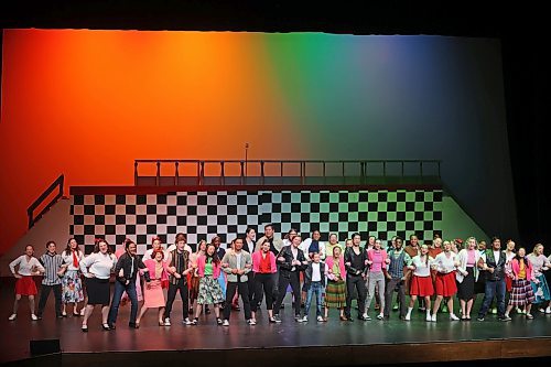 07112024
Cast members in Vincent Massey High School&#x2019;s presentation of Grease perform for students at the Western Manitoba Centennial Auditorium on Thursday afternoon. The musical opened Thursday and runs until Saturday. 
(Tim Smith/The Brandon Sun)