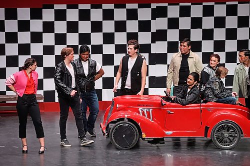 07112024
Cast members in Vincent Massey High School&#x2019;s presentation of Grease perform for students at the Western Manitoba Centennial Auditorium on Thursday afternoon. The musical opened Thursday and runs until Saturday. 
(Tim Smith/The Brandon Sun)