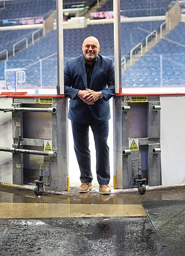 RUTH BONNEVILLE / FREE PRESS

ENT Arena switchovers

Portraits of True North's VP Facilities Ops, Ed Meichsner, standing between the main loading doors at ice level where all the actin takes place Friday. 

Feature on how the arena switches over the rink from event to event. 

See story by Jen


Nov 8th, 2024