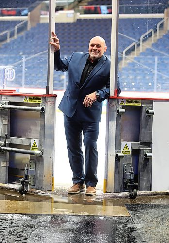 RUTH BONNEVILLE / FREE PRESS

ENT Arena switchovers

Portraits of True North's VP Facilities Ops, Ed Meichsner, standing between the main loading doors at ice level where all the actin takes place Friday. 

Feature on how the arena switches over the rink from event to event. 

See story by Jen


Nov 8th, 2024