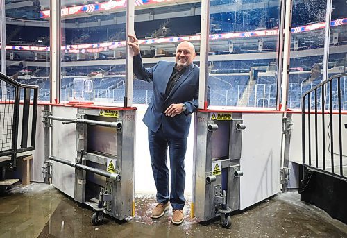 RUTH BONNEVILLE / FREE PRESS

ENT Arena switchovers

Portraits of True North's VP Facilities Ops, Ed Meichsner, standing between the main loading doors at ice level where all the actin takes place Friday. 

Feature on how the arena switches over the rink from event to event. 

See story by Jen


Nov 8th, 2024